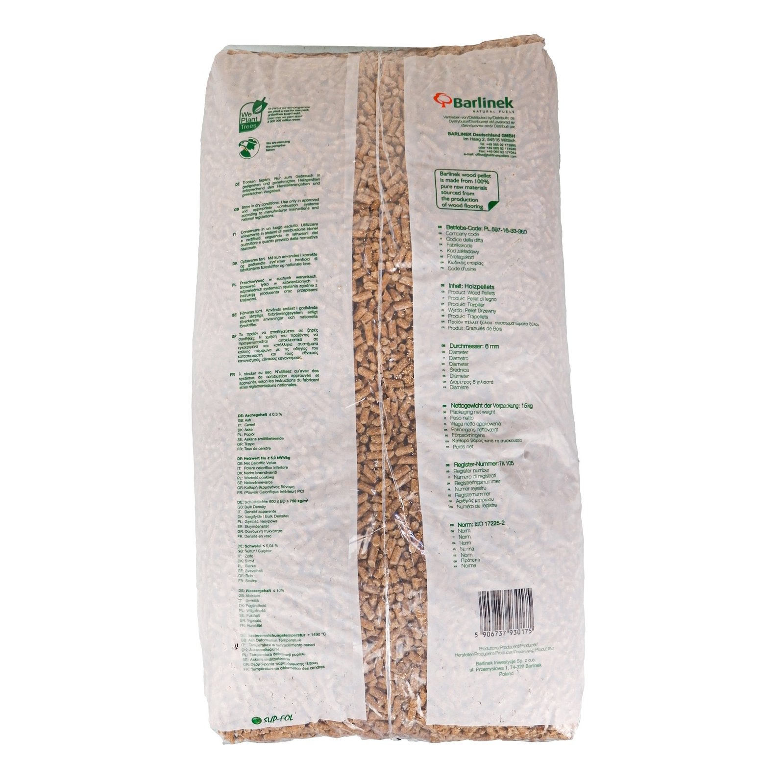 990kg Nadelholz Pellets Barlinek