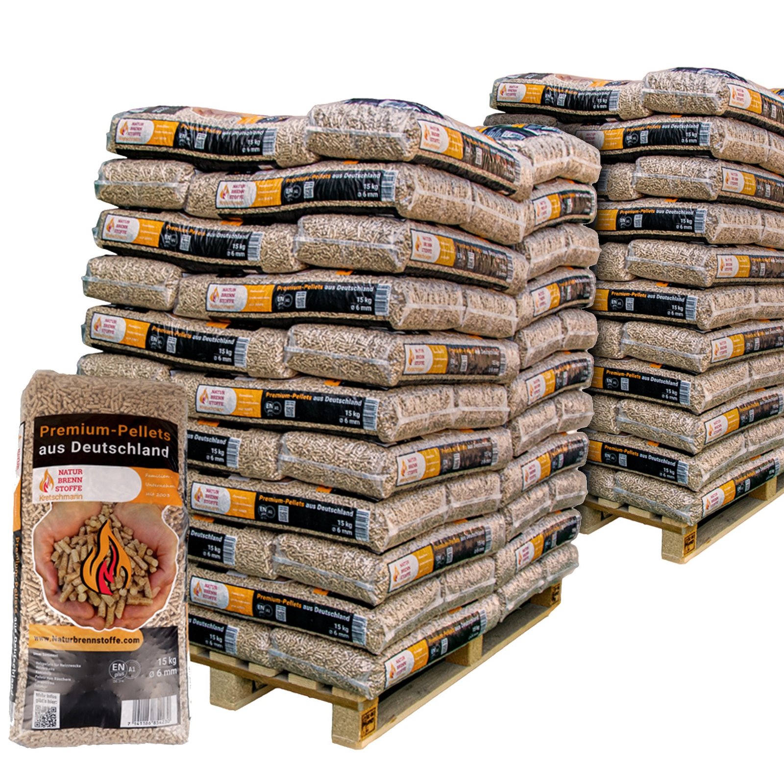 960kg Deutsche Nadelholz-Pellets Naturbrennstoffe