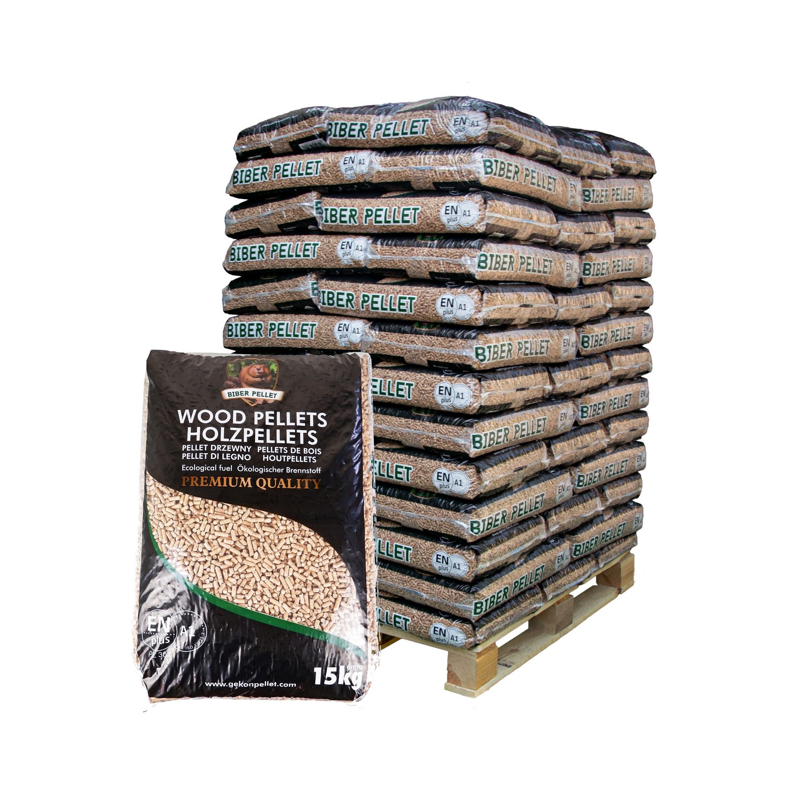 975kg Nadelholz Pellets Biber