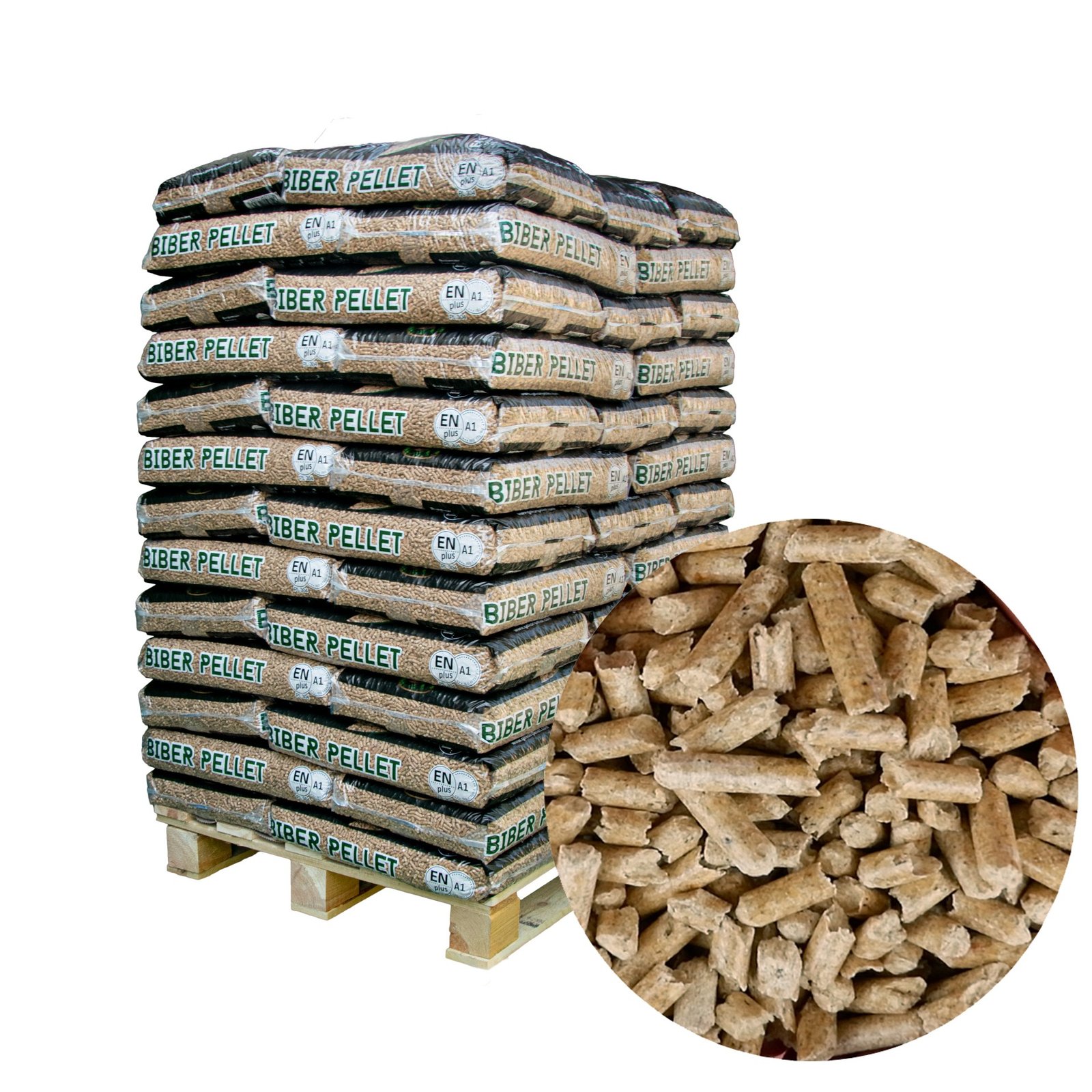 975kg Nadelholz Pellets Biber