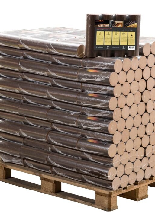 960kg Pollmeier - Runde Buchen Briketts in 10kg-Packungen